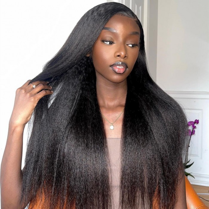 Kinky Straight Wear & Go HD Lace Front 180% Density Wig | BGM Hair BGMgirl
